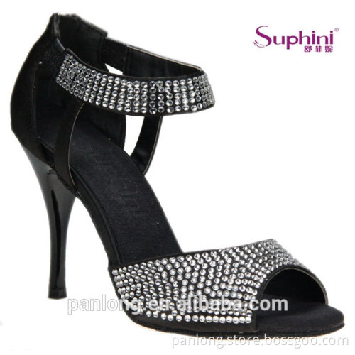 Suphini Argentina Heel Tango Dance Shoes with Crystal